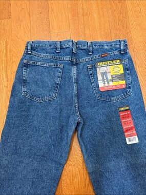 NWT Rustler Men's Dark Blue Straight Leg Jeans